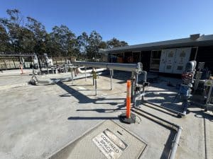 commercial plumbing project huntlee sewer plant