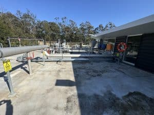 commercial plumbing project huntlee sewer plant