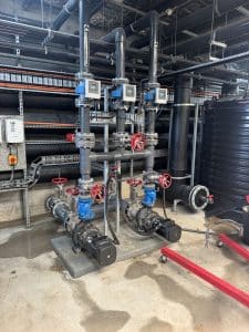 commercial plumbing project huntlee sewer plant