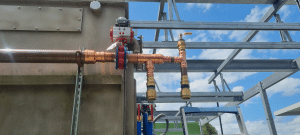 commercial plumbing project huntlee sewer plant